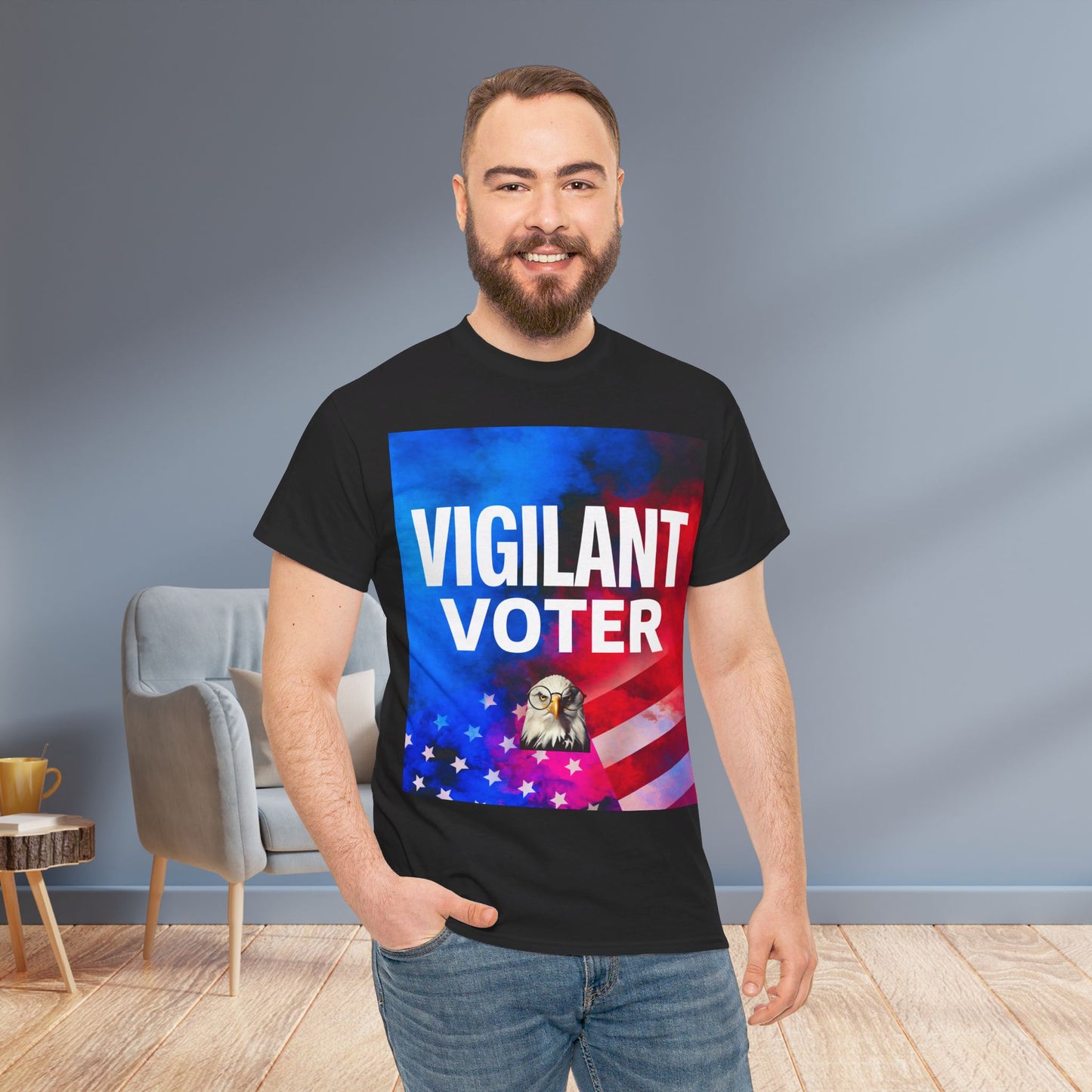 Vigilant Voter Shirt- Vote Blue Save Democracy Tee- Democrat Presidential Election T-Shirt