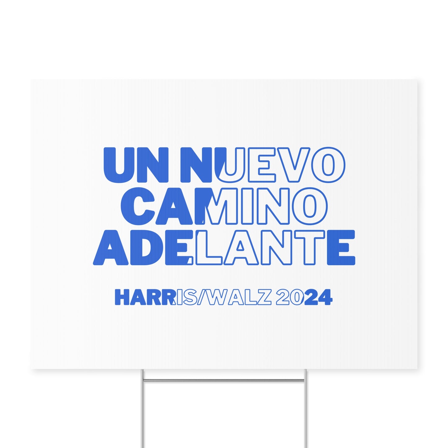 Un Nuevo Camino Adelante Yard Sign - Harris/Walz 2024 Sign in Spanish - Patriotic Election Political Decor