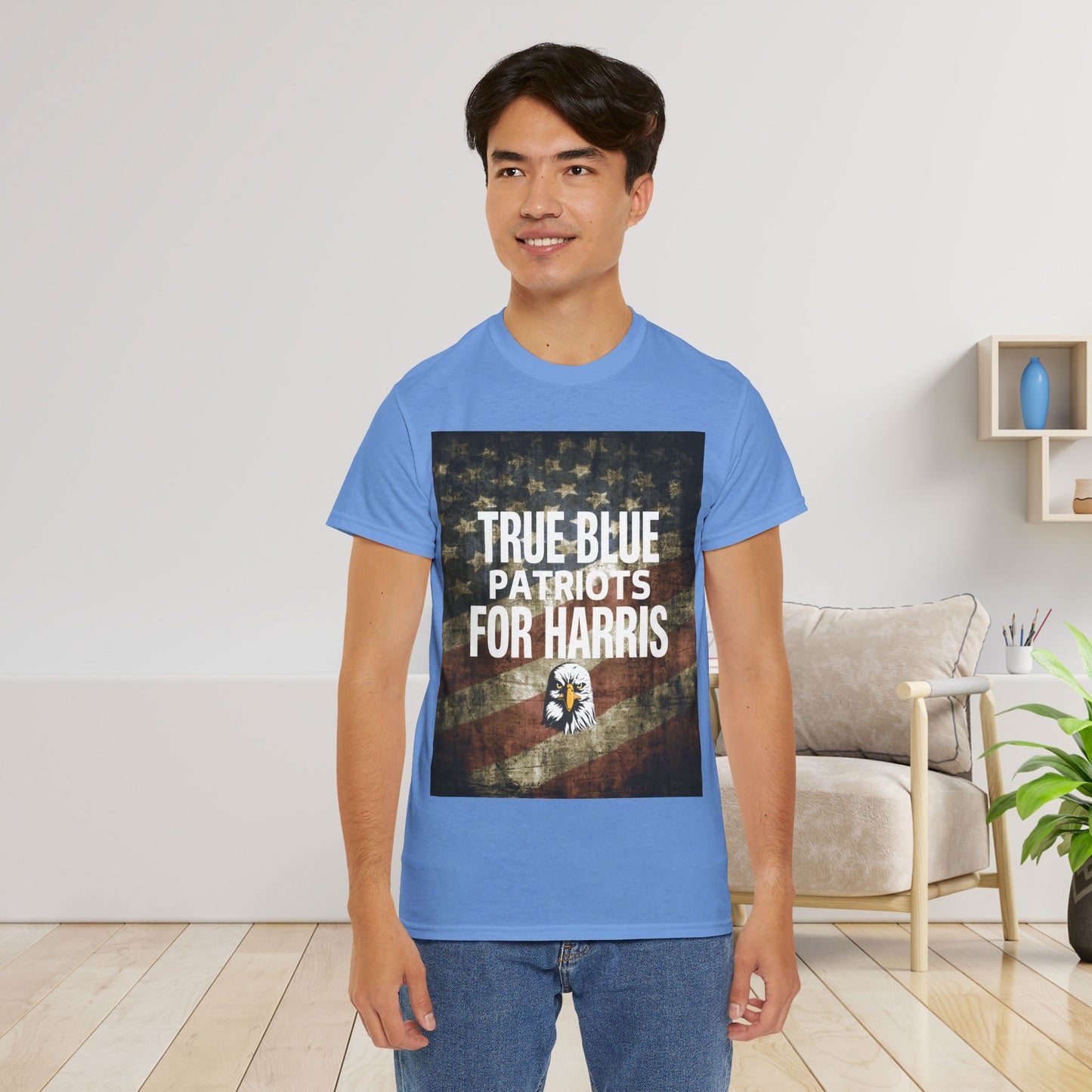 True Blue Patriots for Harris Shirt- Save Democracy Tee- Democrat Presidential Election T-Shirt