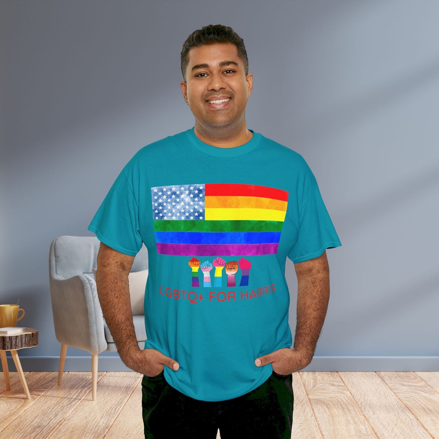 LGBTQ+ for Harris Shirt- Queer for Harris Tee-  Democrat Presidential Election T-Shirt