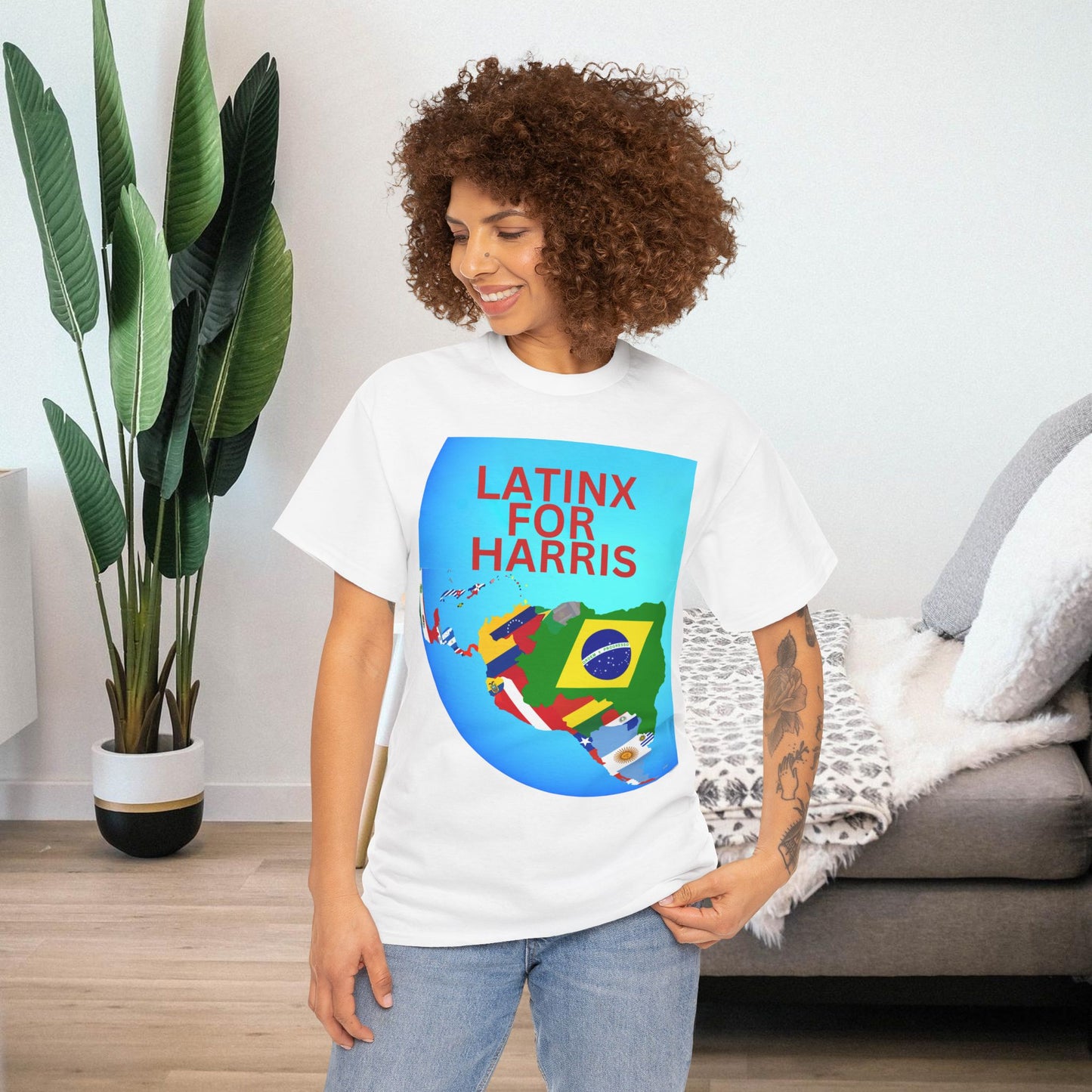 Latinx For Harris Shirt - Harris/Walz 2024 T-Shirt -  Democrat Presidential Election Tee