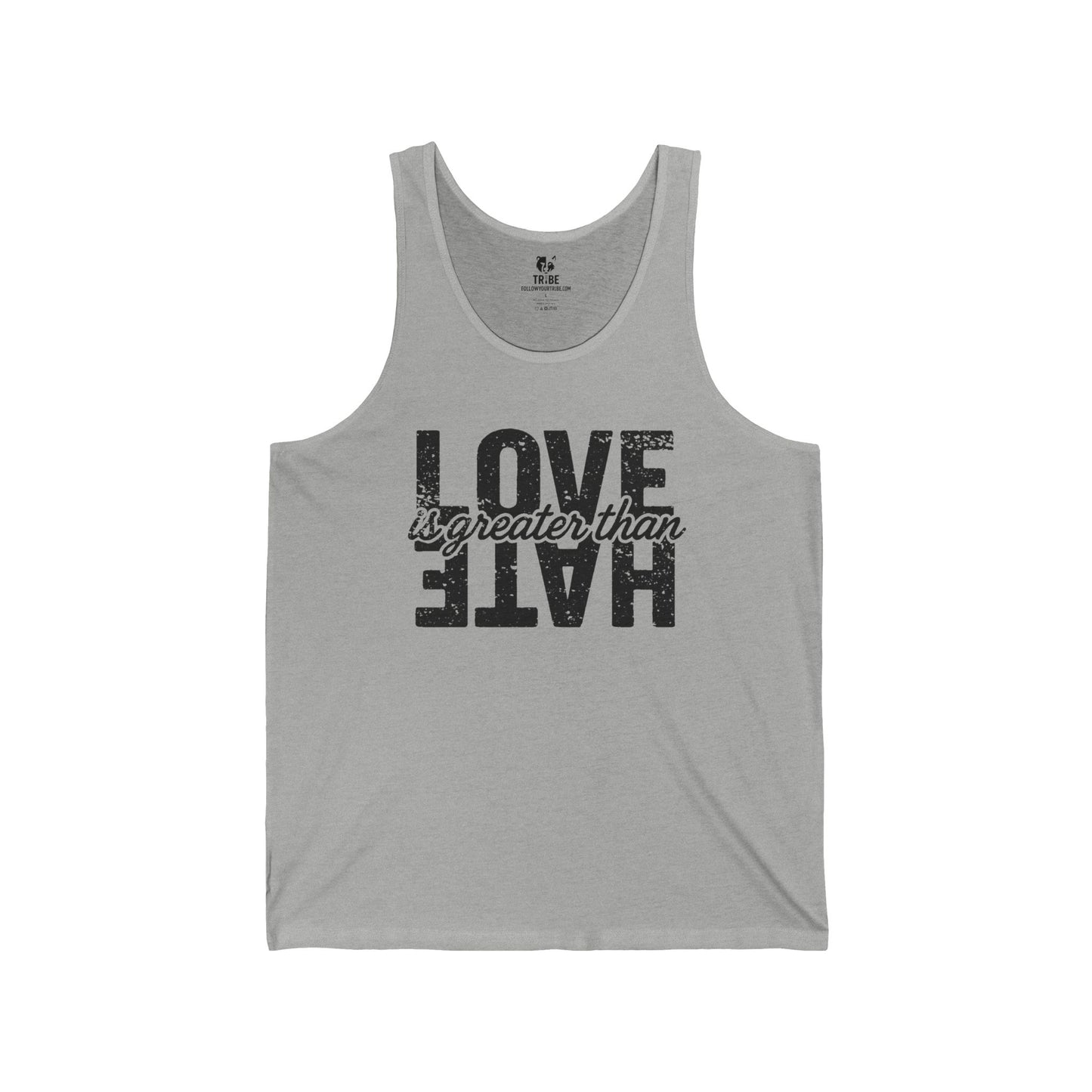 Protest Tank Top Love Is Greater Than Hate Social Justice Shirt Anti-Trump Merch Anti-Fascism Gear Resistance Tank Top Democrat Apparel