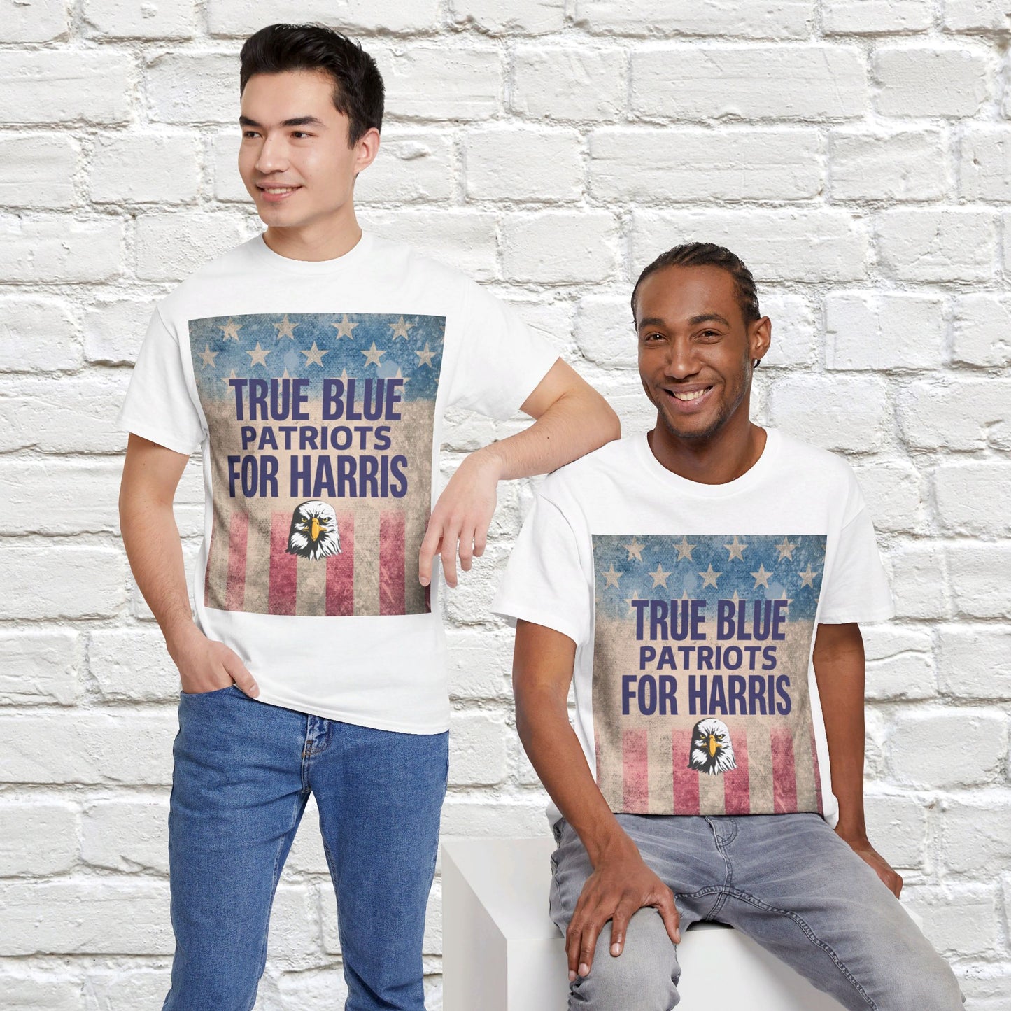 True Blue Patriots for Harris Shirt- Save Democracy Tee- Democrat Presidential Election T-Shirt