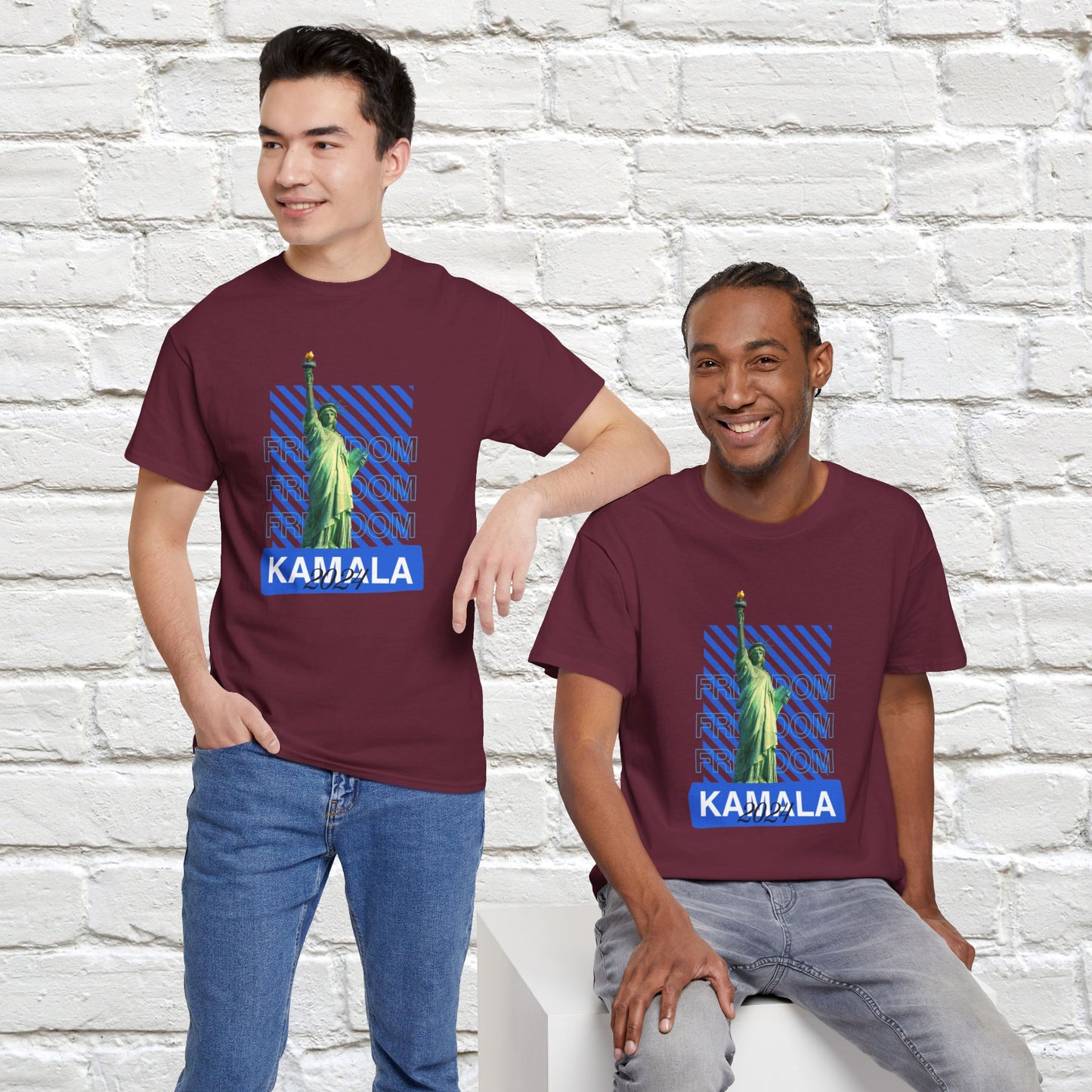 Statue of Liberty Kamala 2024 Freedom Shirt- Vote Blue T-Shirt- Democrat Presidential Election T-Shirt- Save Democracy Shirt