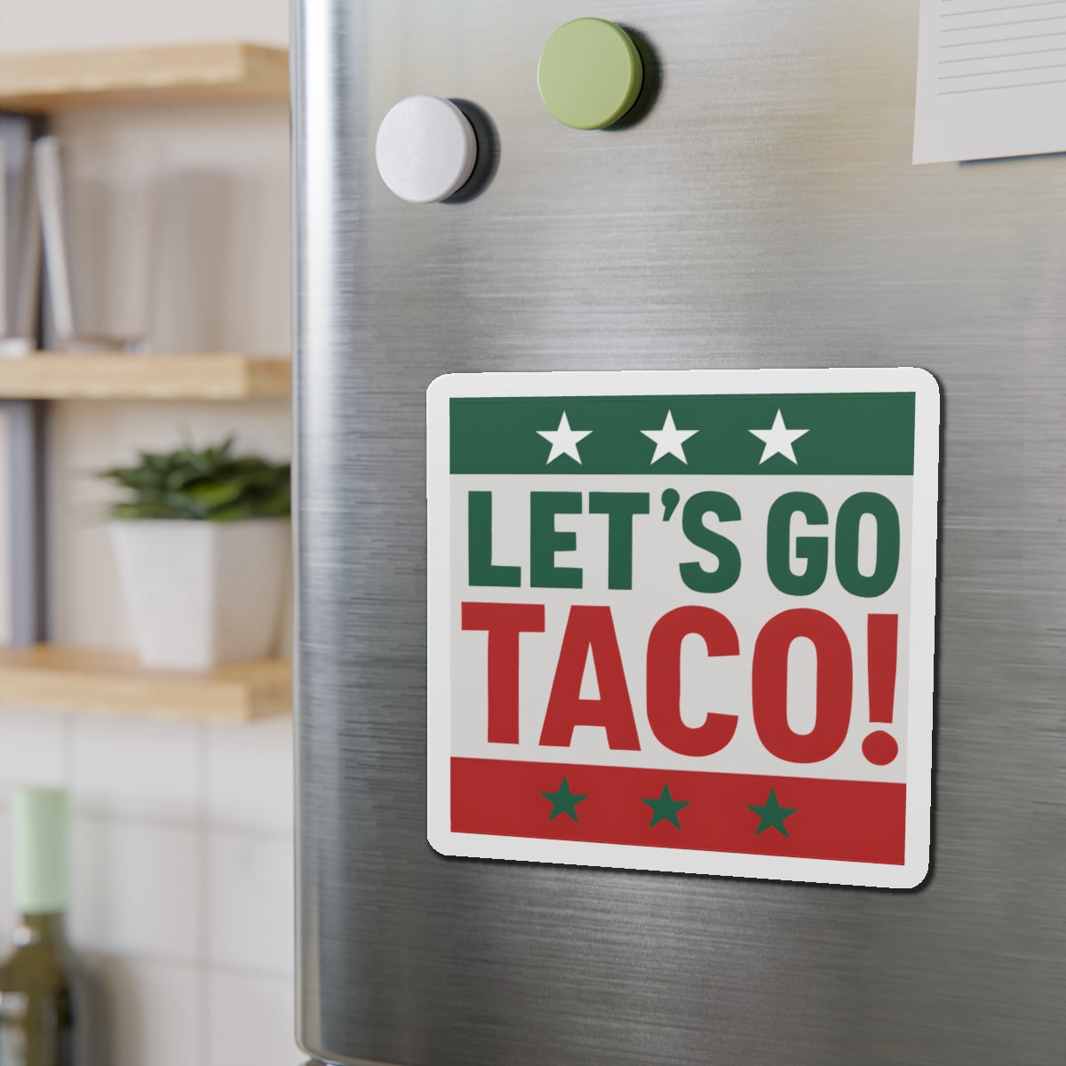 Political Magnet Anti-Trump Merch Let's Go Taco Fuck Donald Trump Car Magnet Political FDT Resist Protest Gear Anti-Fascism Mexican Sign