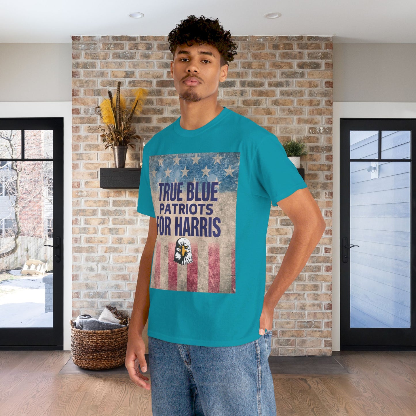 True Blue Patriots for Harris Shirt- Save Democracy Tee- Democrat Presidential Election T-Shirt