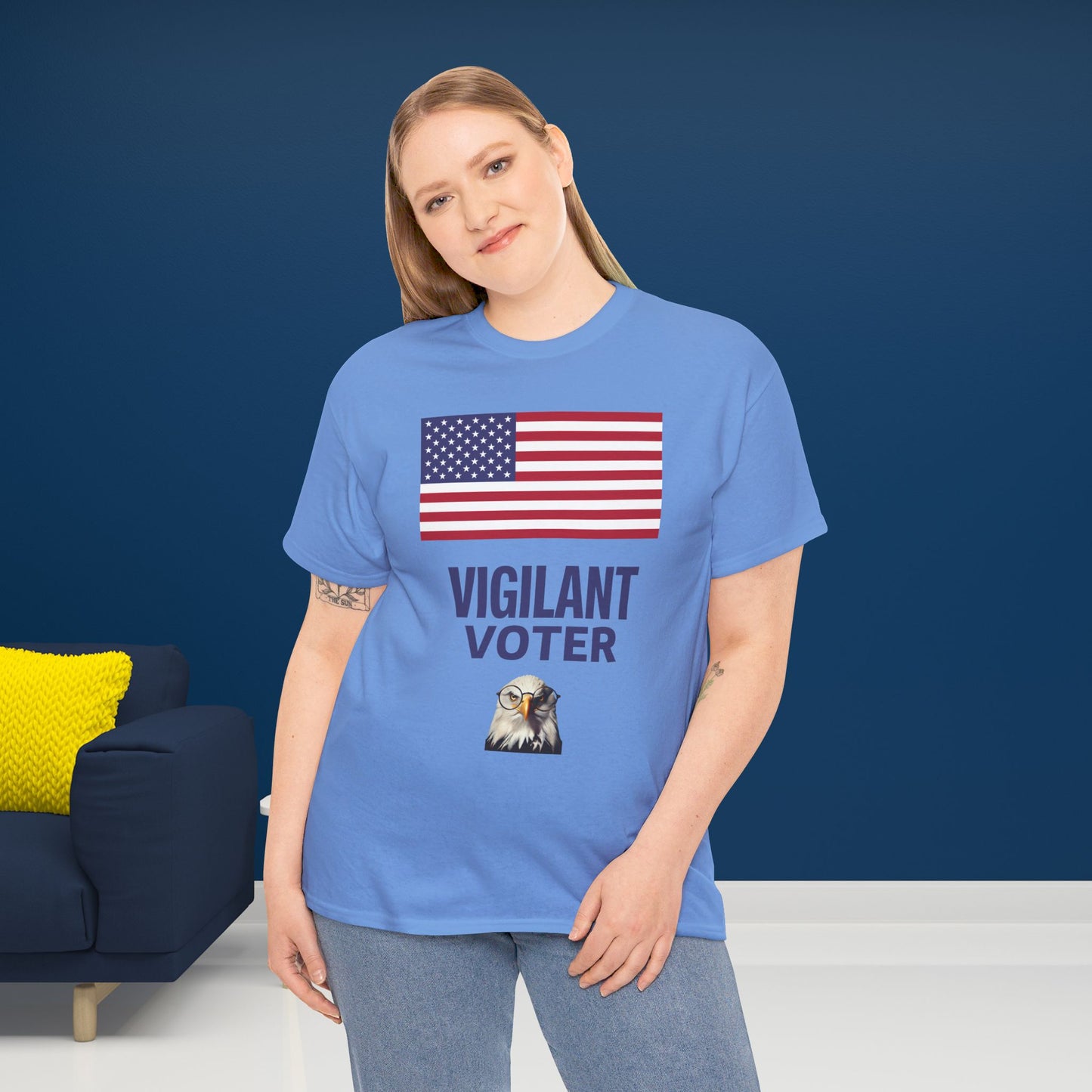 Vigilant Voter Shirt- Vote Blue Save Democracy Tee- Democrat Presidential Election T-Shirt