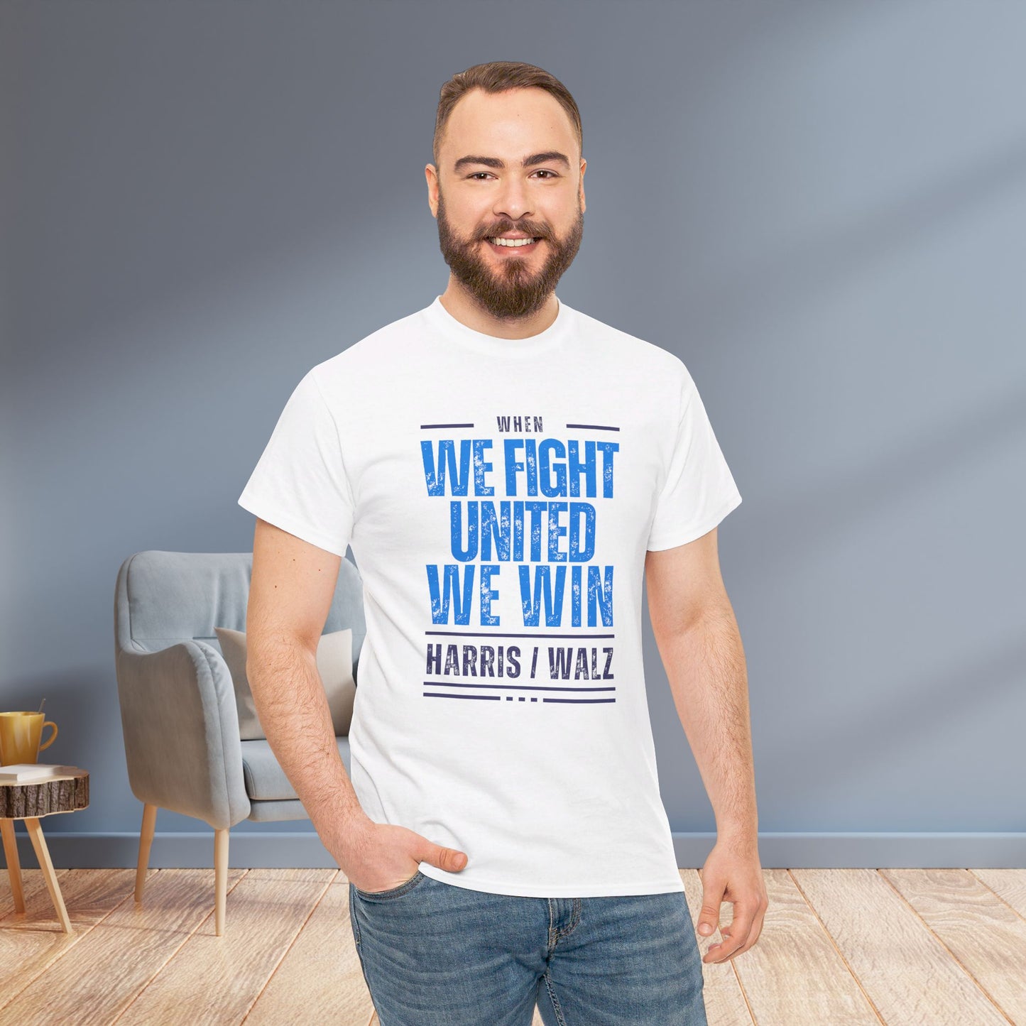 When We Fight United We Win Shirt- Harris Walz Tee-  Democrat Presidential Election T-Shirt