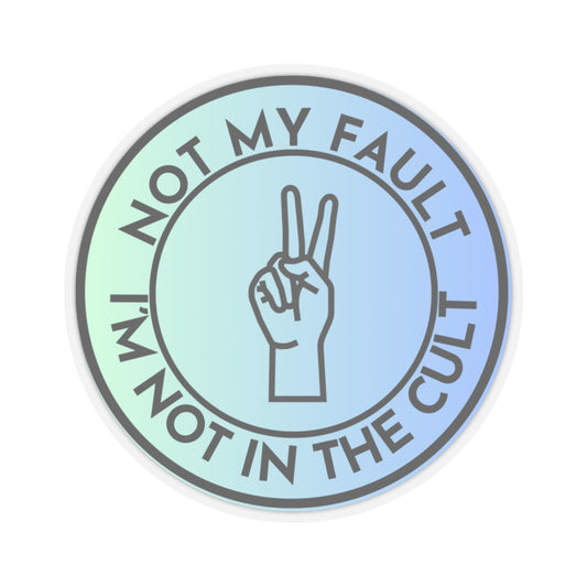 Resist Sticker Anti-Trump Merch Not My Fault I'm Not in the Cult Political Decal FDT Protest Sticker Activist Anti-Fascism Resistance Decal