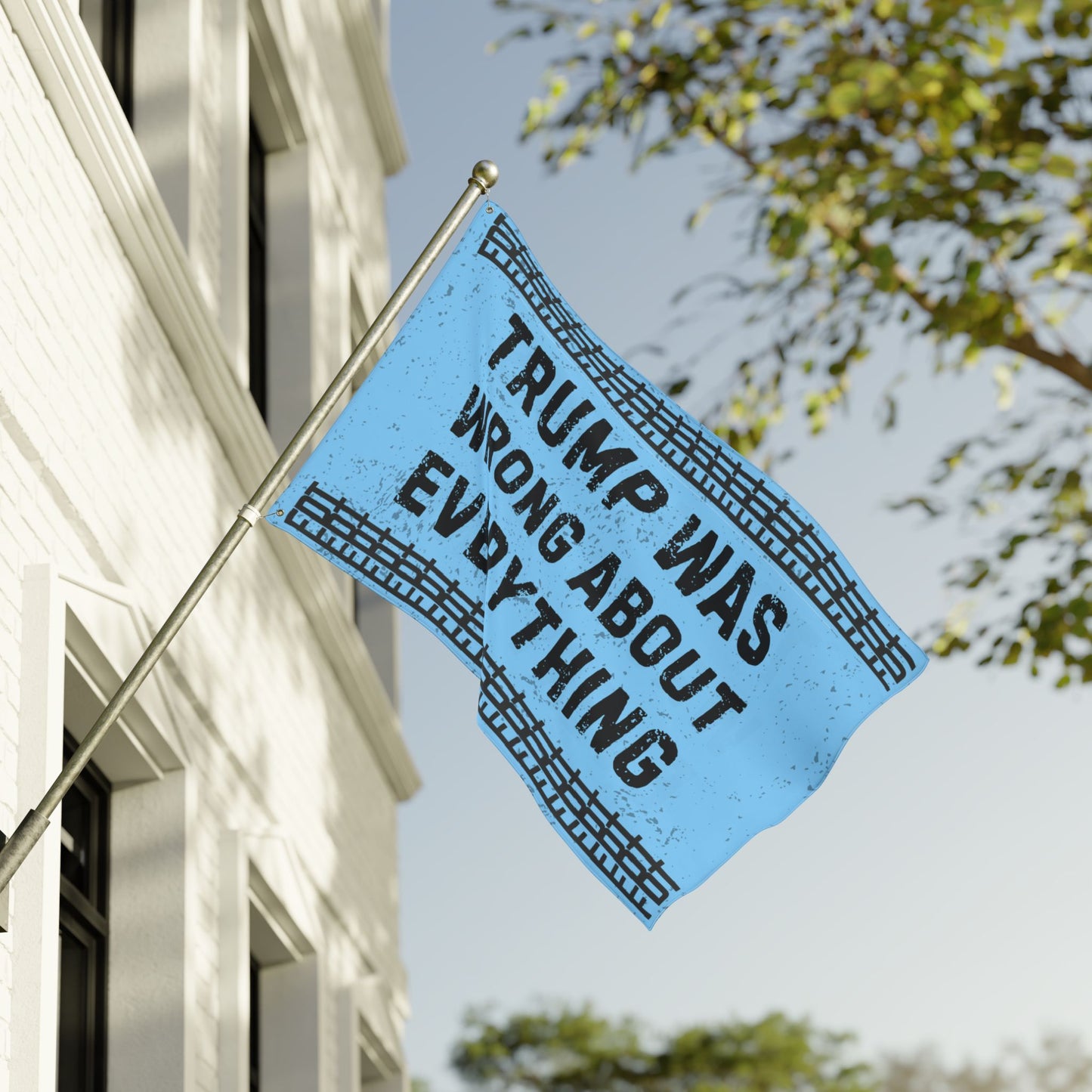 FDT Protest Flag Double Sided Anti Trump Was Wrong About Everything Resistance Political Yard Sign Anti-Fascism Activism Gear Outdoor Banner