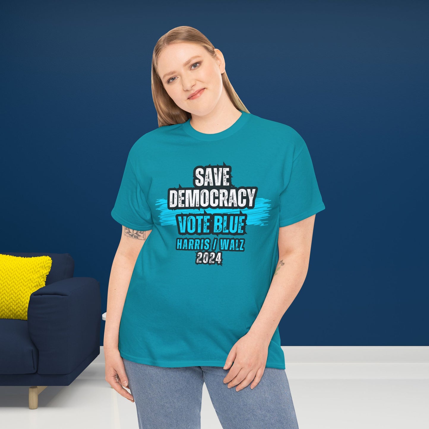 Save Democracy Vote Blue Shirt- Save Democracy Tee- Democrat Presidential Election T-Shirt