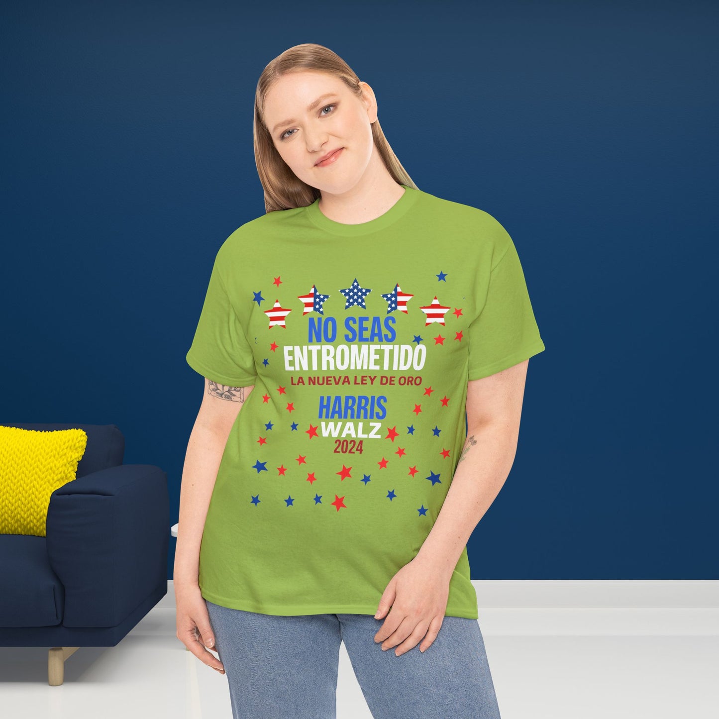 No Seas Entrometido Shirt- Harris/Walz 2024 T-Shirt in Spanish-  Democrat Presidential Election Tee