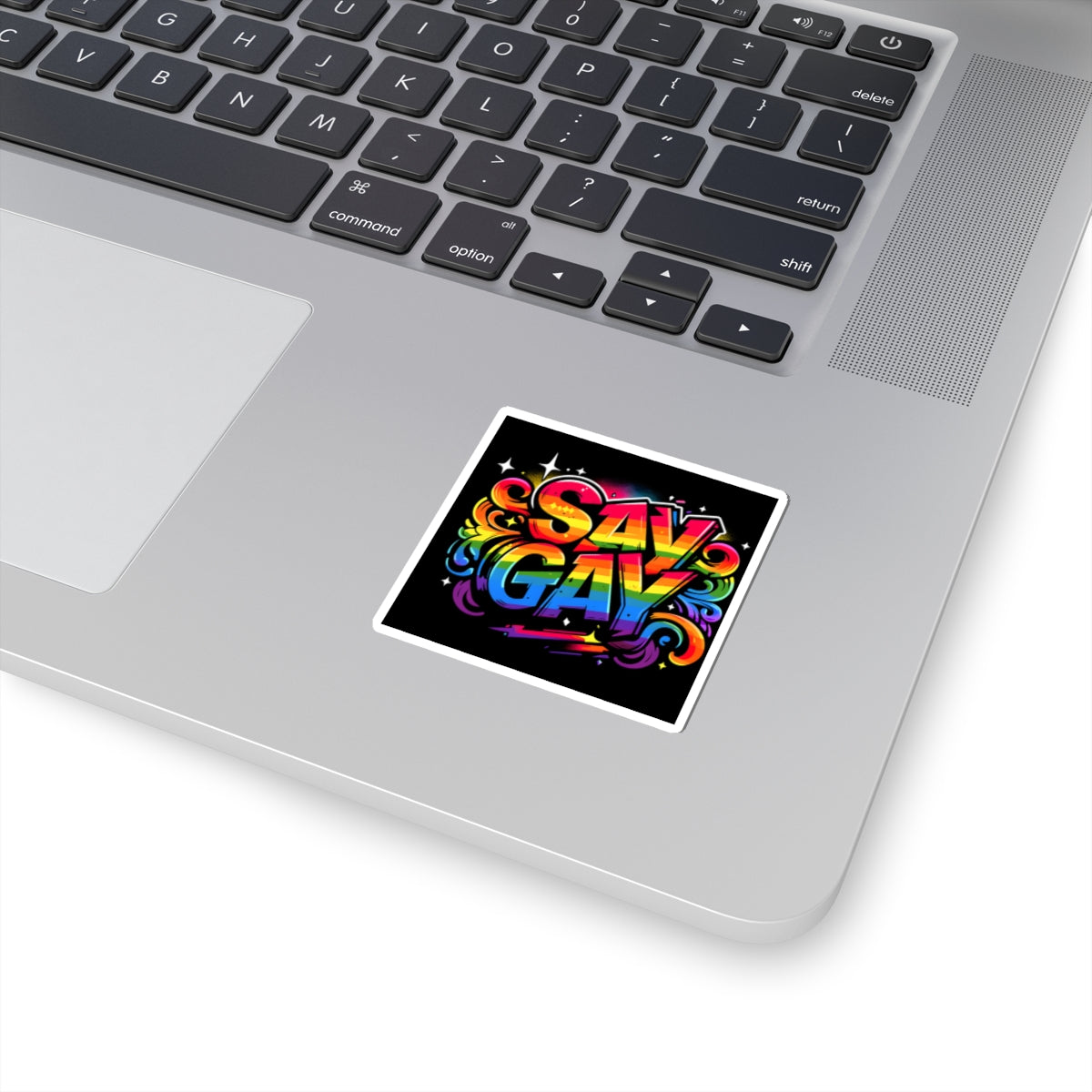 Just Say Gay LGBT Water Bottle Sticker for Laptop LGBTQ Decal Queer Lesbian Bisexual Transgender Gay Pride Merch LGBTQIA Political Adhesive