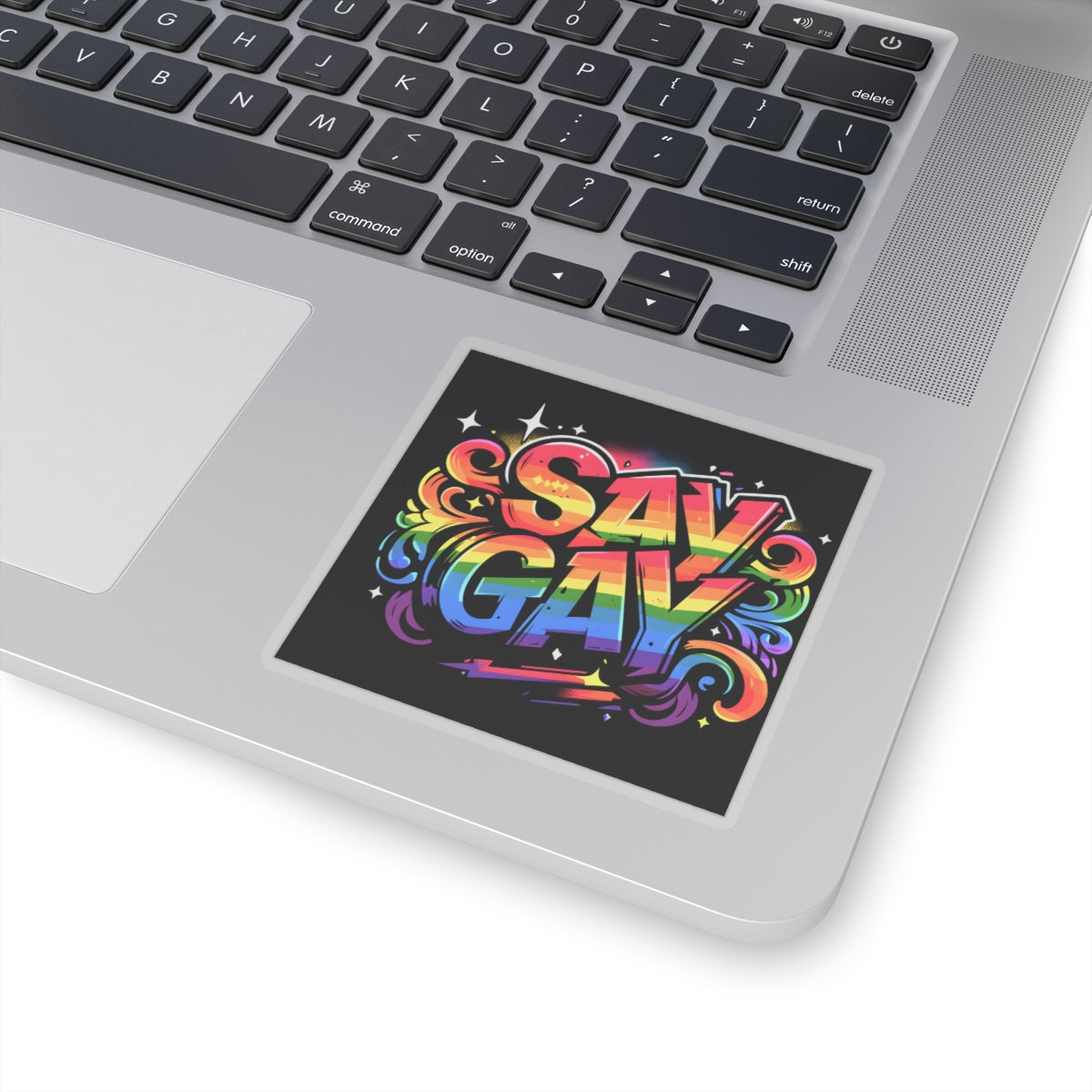Just Say Gay LGBT Water Bottle Sticker for Laptop LGBTQ Decal Queer Lesbian Bisexual Transgender Gay Pride Merch LGBTQIA Political Adhesive