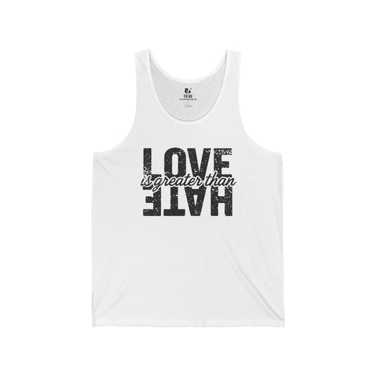 Protest Tank Top Love Is Greater Than Hate Social Justice Shirt Anti-Trump Merch Anti-Fascism Gear Resistance Tank Top Democrat Apparel