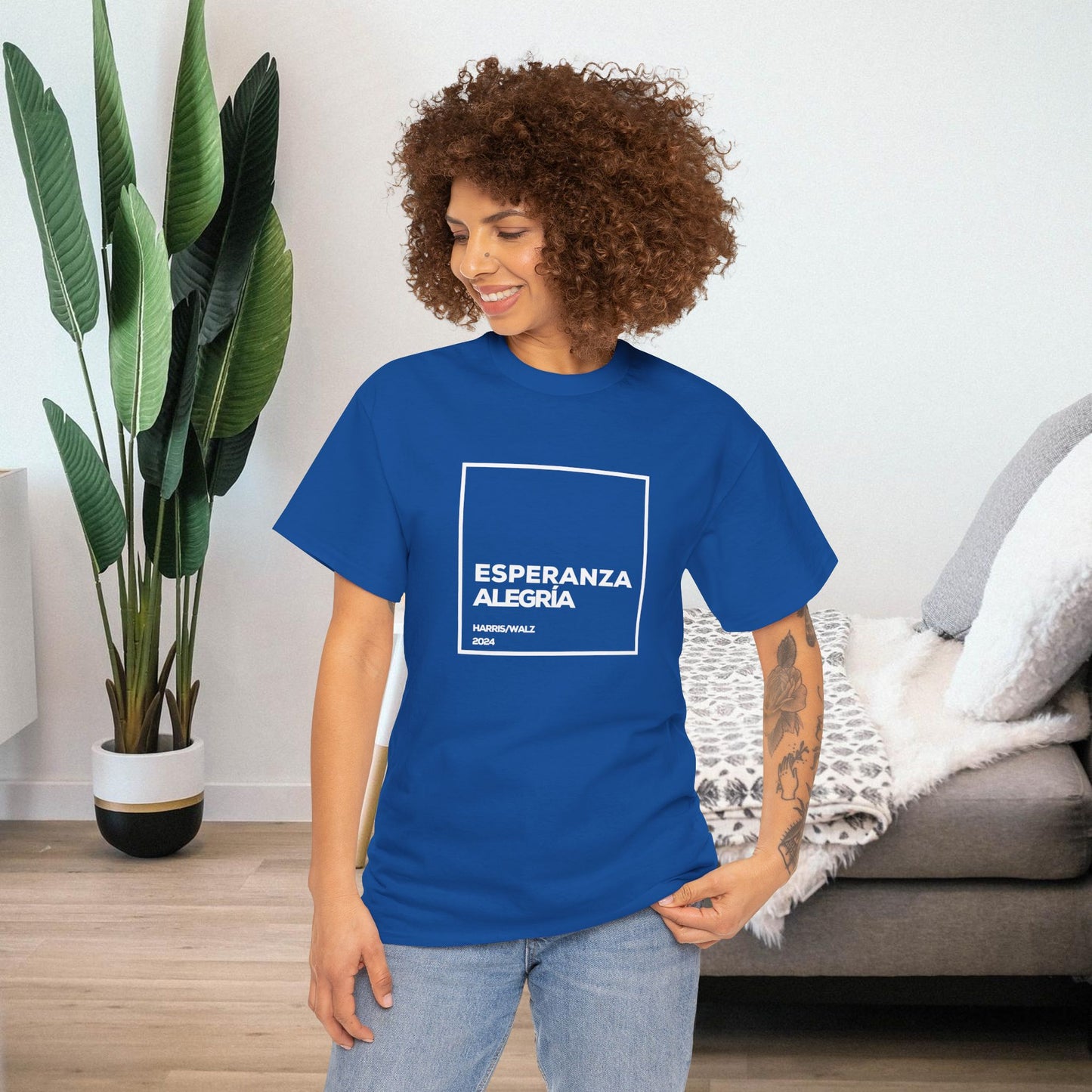 Esperanza y Alegría Shirt- Harris/Walz 2024 T-Shirt in Spanish-  Democrat Presidential Election Tee