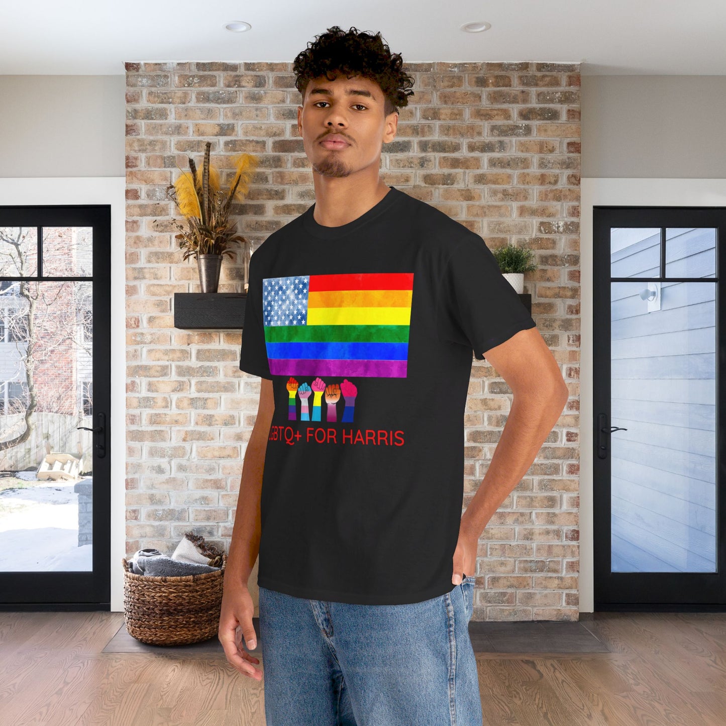 LGBTQ+ for Harris Shirt- Queer for Harris Tee-  Democrat Presidential Election T-Shirt