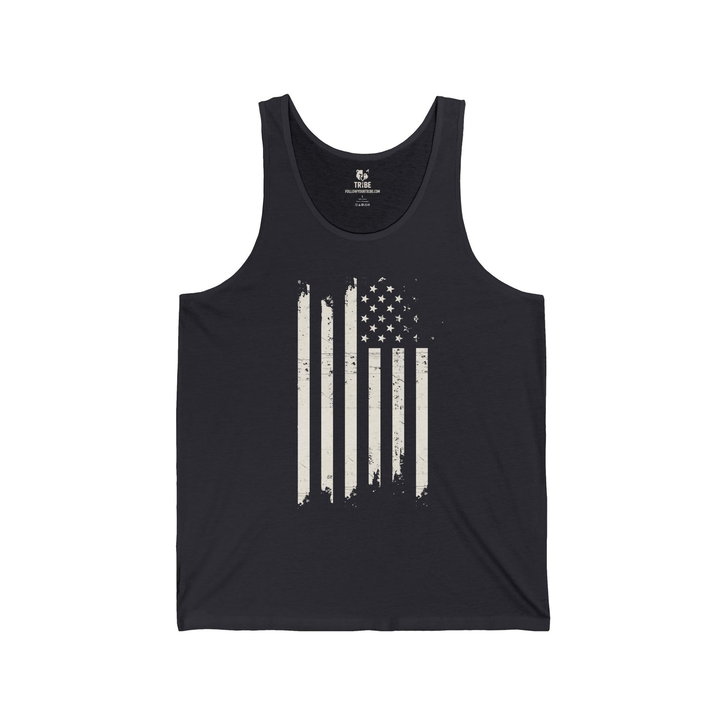 Distressed US Flag Mourning Protest Tank Top Social Justice Shirt Anti-Trump Merch Anti-Fascism Resist Activist Tank Top Democrat Apparel