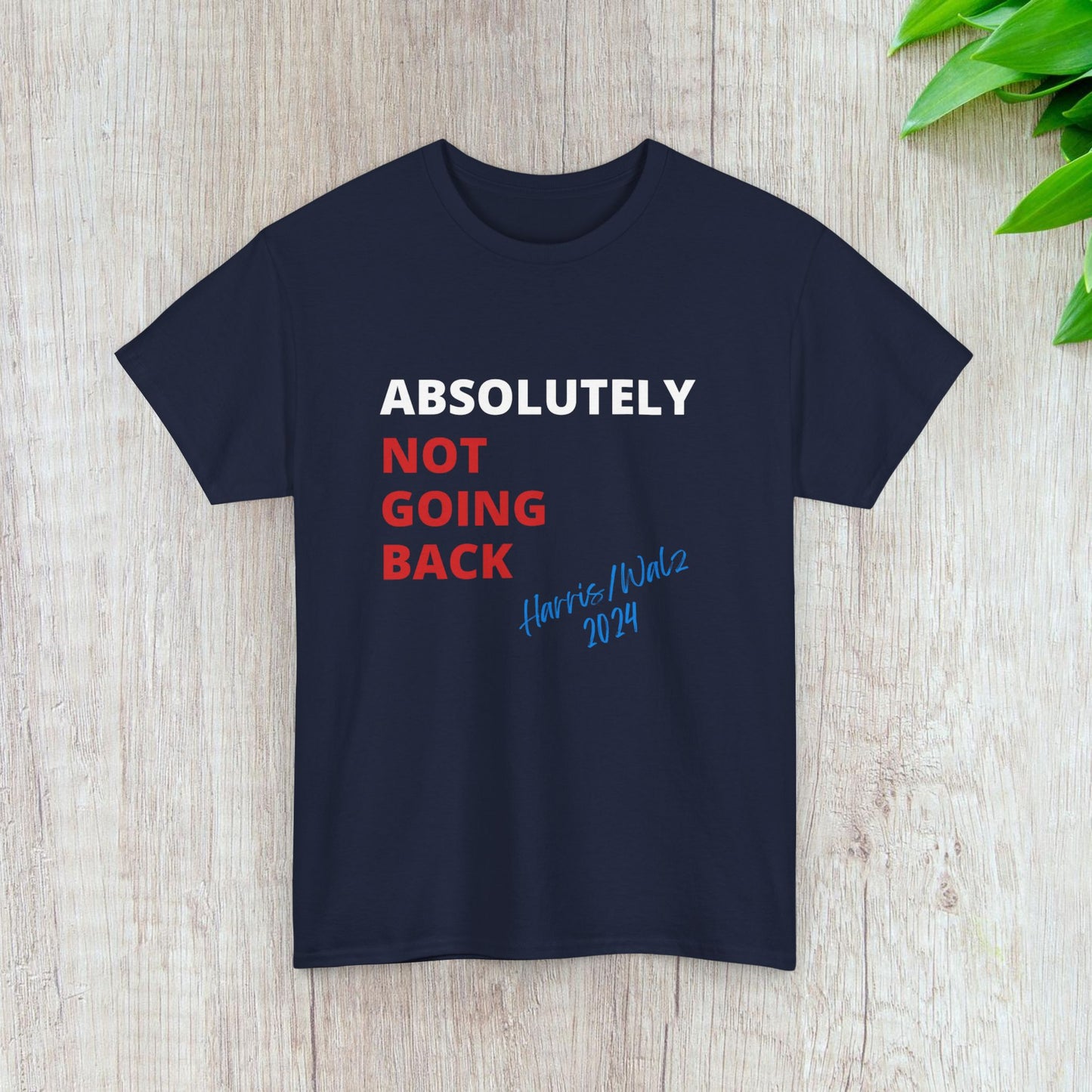 Absolutely Not Going Back Shirt- We're Not Going Back Tee-  Democrat Presidential Election T-Shirt