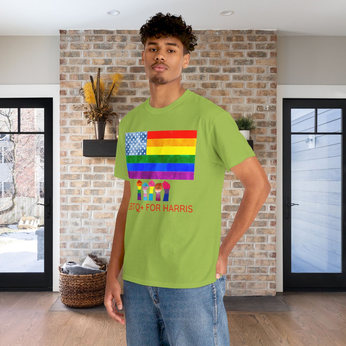 LGBTQ+ for Harris Shirt- Queer for Harris Tee-  Democrat Presidential Election T-Shirt