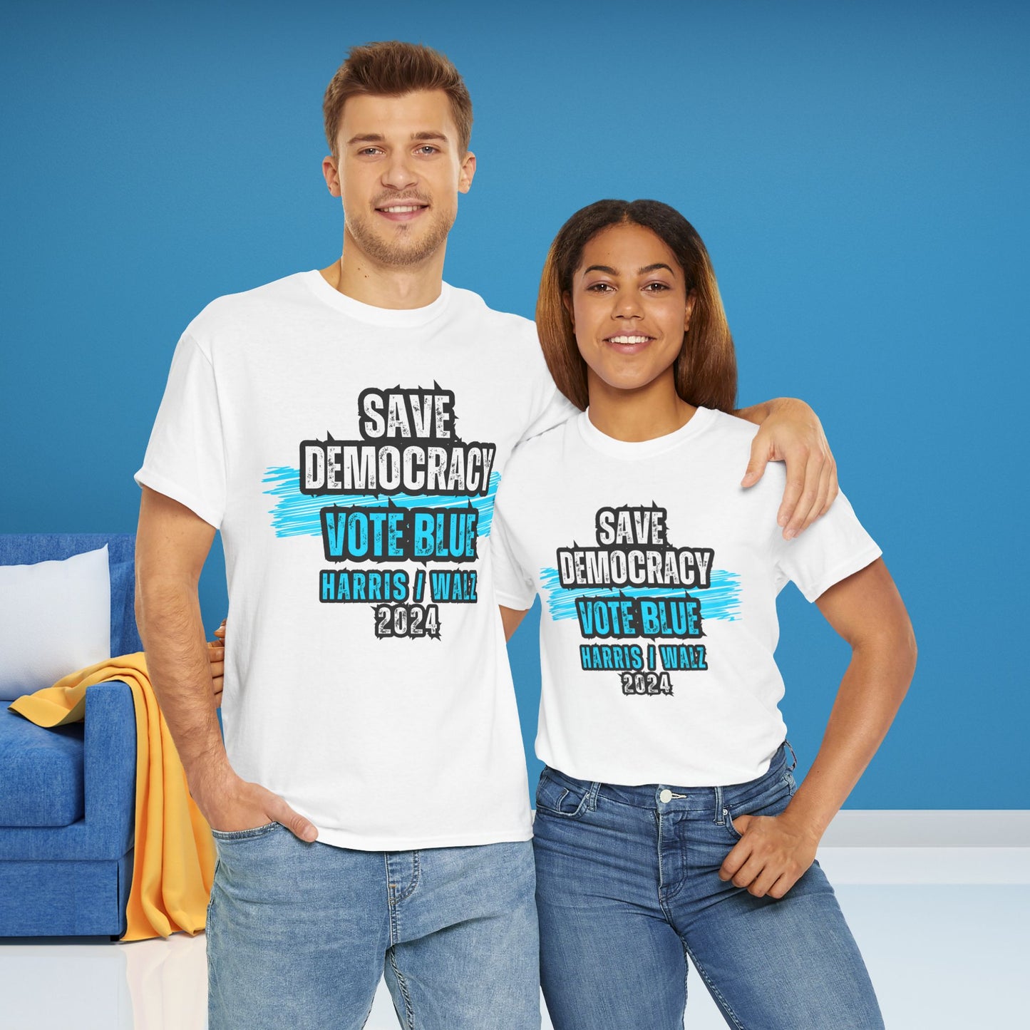 Save Democracy Vote Blue Shirt- Save Democracy Tee- Democrat Presidential Election T-Shirt