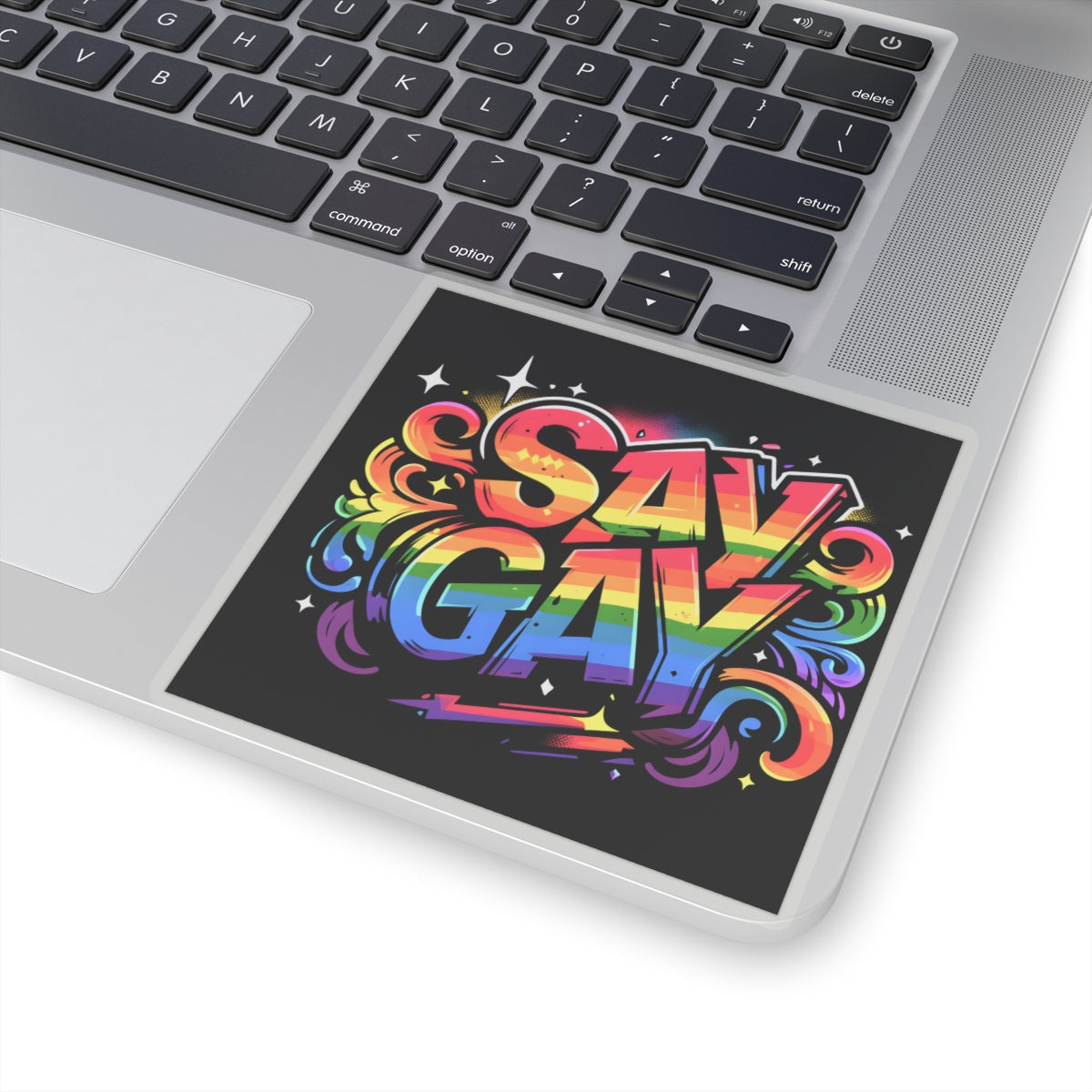 Just Say Gay LGBT Water Bottle Sticker for Laptop LGBTQ Decal Queer Lesbian Bisexual Transgender Gay Pride Merch LGBTQIA Political Adhesive