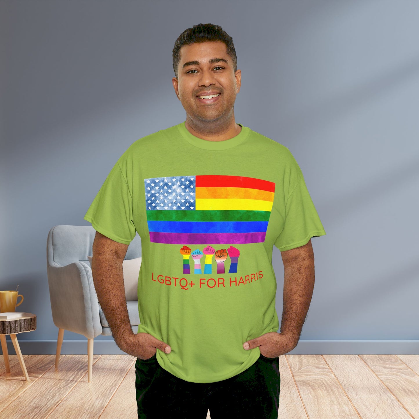 LGBTQ+ for Harris Shirt- Queer for Harris Tee-  Democrat Presidential Election T-Shirt