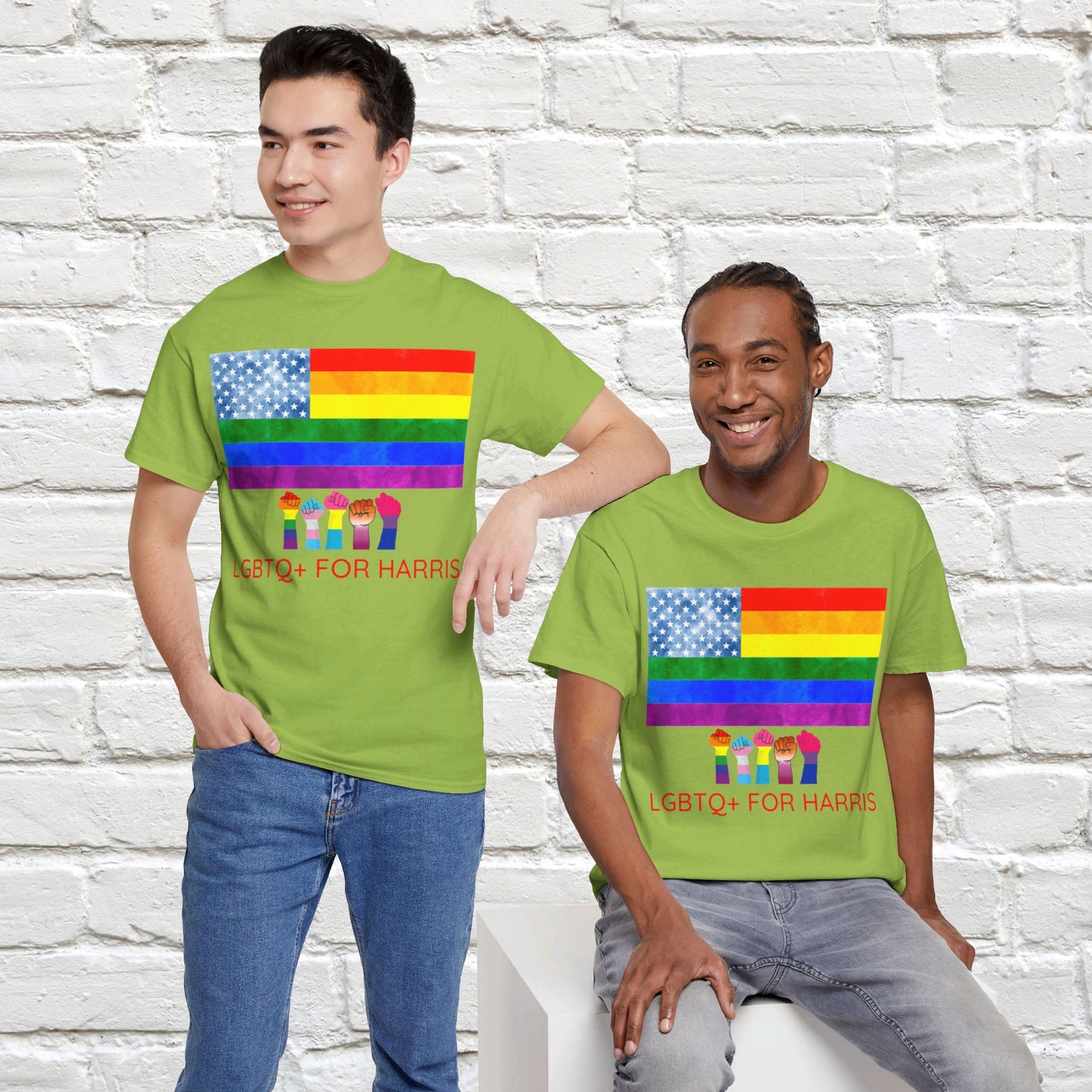 LGBTQ+ for Harris Shirt- Queer for Harris Tee-  Democrat Presidential Election T-Shirt