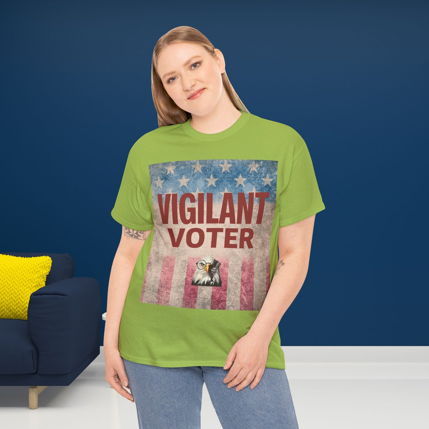 Vigilant Voter Shirt- Vote Blue Save Democracy Tee- Democrat Presidential Election T-Shirt