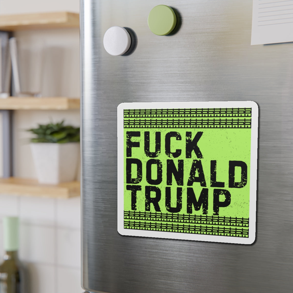 Political Magnet Anti-Trump Merch Foxtrot Delta Tango Fuck Donald Trump Car Magnet Resist Political Decal Protest Activism Gear Anti-Fascism
