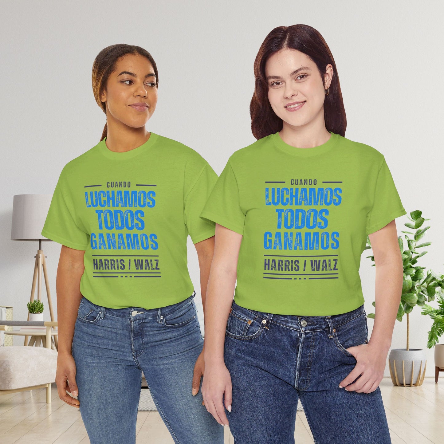 Cuando Luchamos Todos Ganamos Shirt- When We Fight We Win Tee in Spanish-  Latinx for Harris Democrat Presidential Election T-Shirt