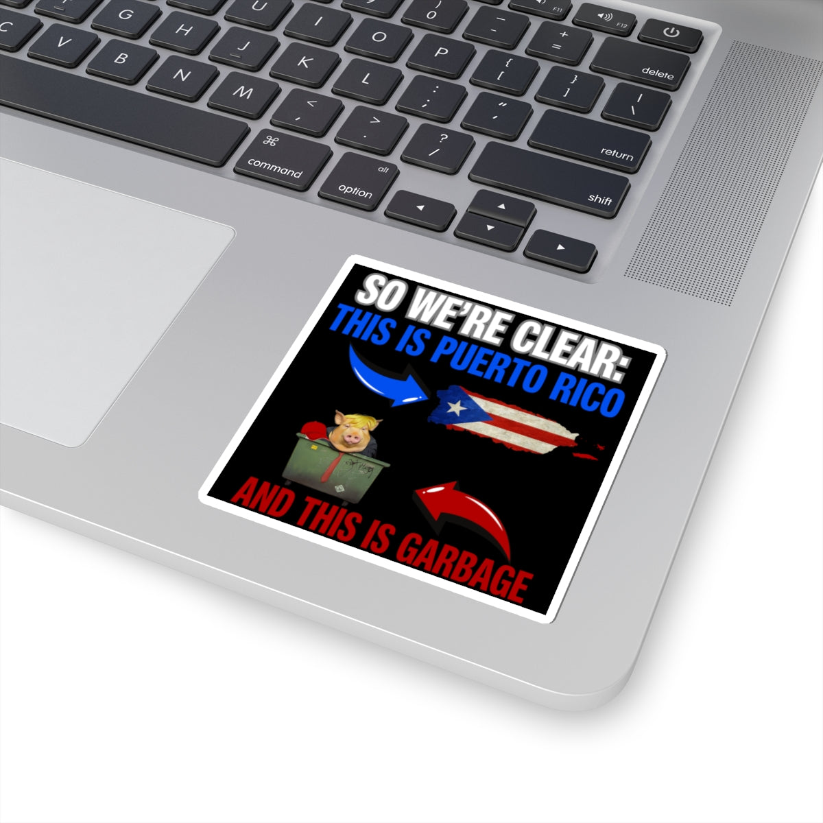 Resist Sticker Anti-Trump Merch Puerto Rico Isn't Garbage Political Decal FDT Protest Sticker Boricua Activist Anti-Fascism Resistance Decal