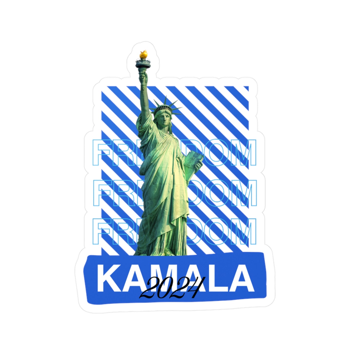 Statue of Liberty Freedom Kamala 2024 Kiss-Cut Vinyl Decals - Save Democracy Freedom Decal