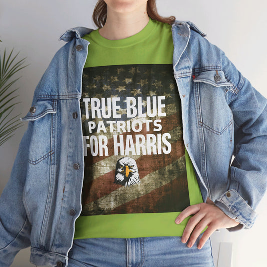 True Blue Patriots for Harris Shirt- Save Democracy Tee- Democrat Presidential Election T-Shirt