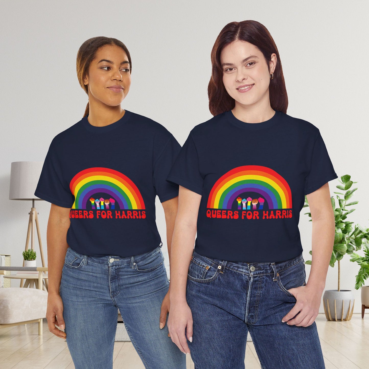 Queers For Harris Shirt- Support LGBTQ Tee-  Democrat Presidential Election T-Shirt