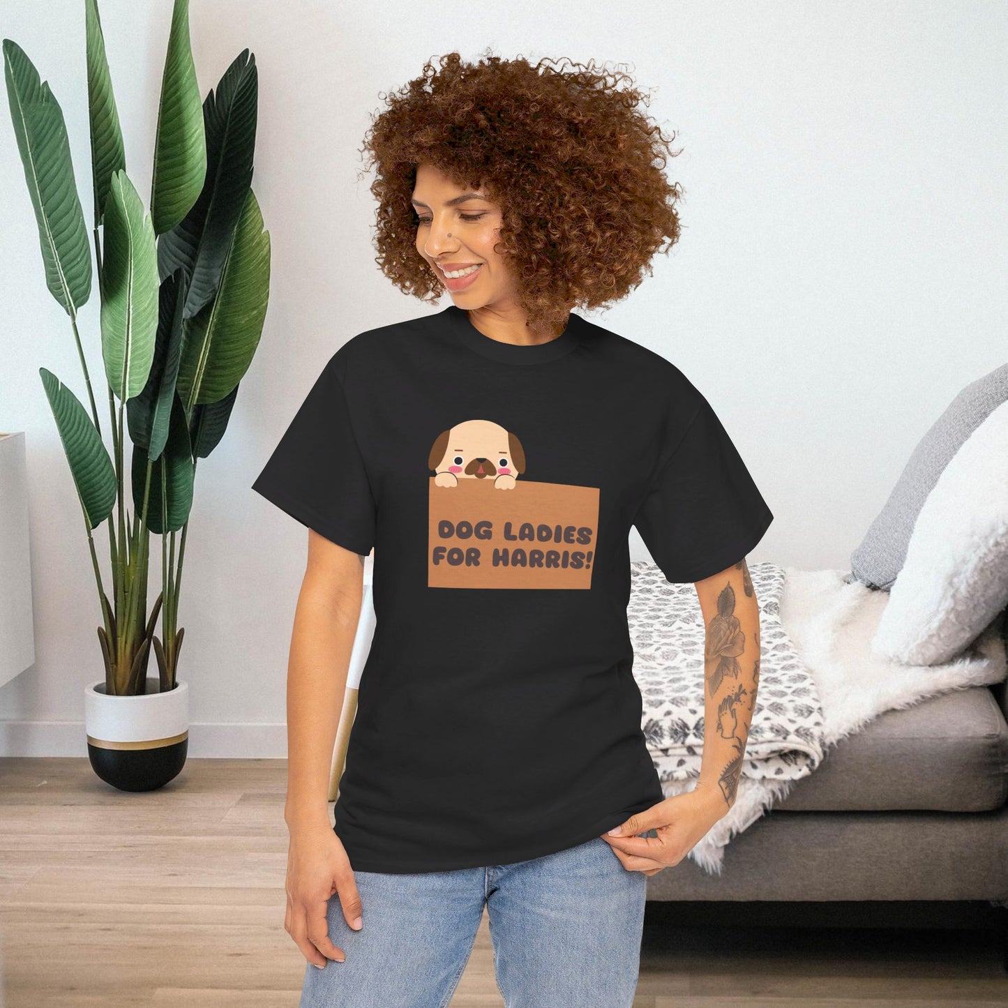 Dog Ladies for Harris Shirt- Dog Ladies Tee-  Witty Democrat Presidential Election T-Shirt