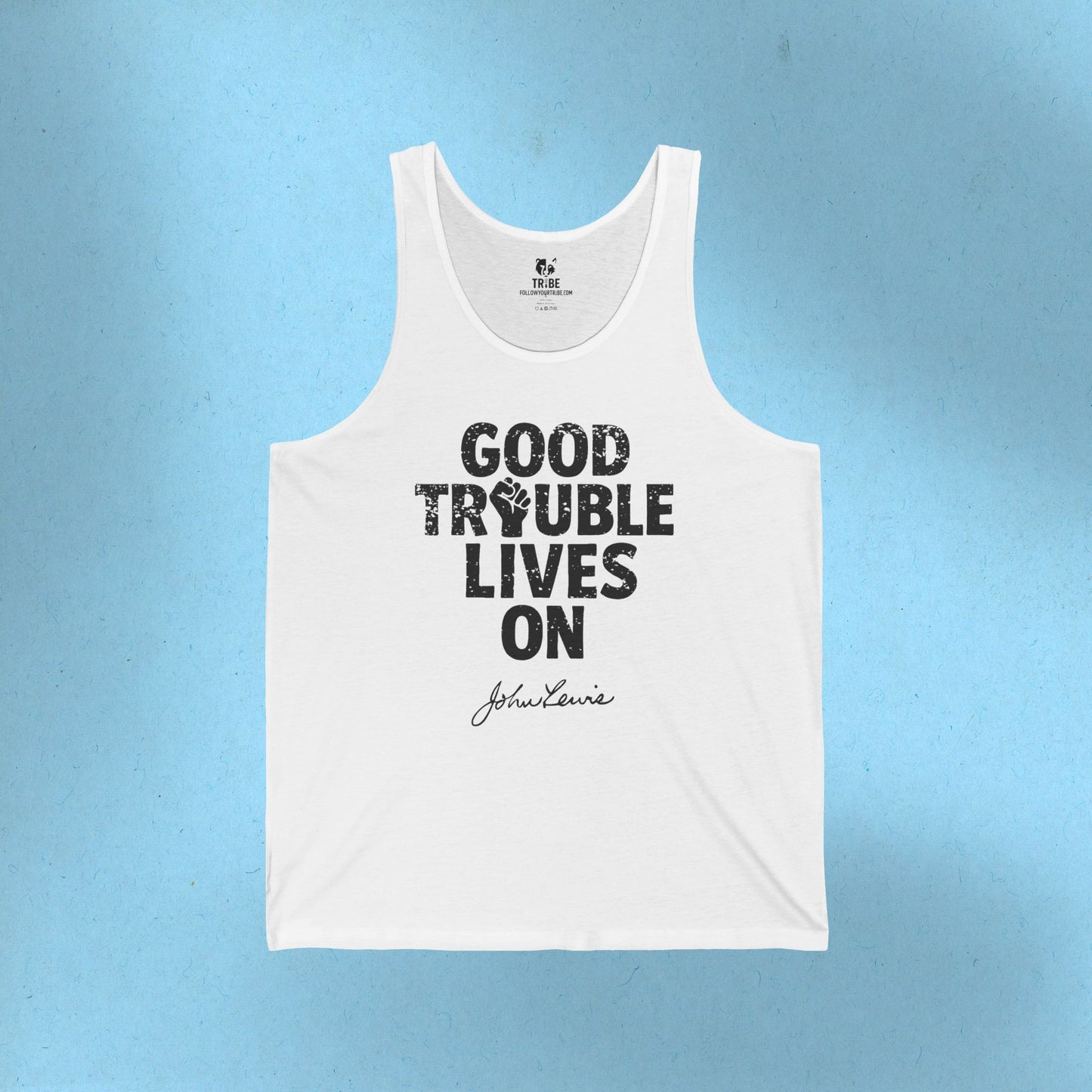 Good Trouble Necessary Trouble Activist Tank Top John Lewis Shirt Social Justice Shirt Protest Anti-Maga Resistance Anti-Trump Democrat Tank