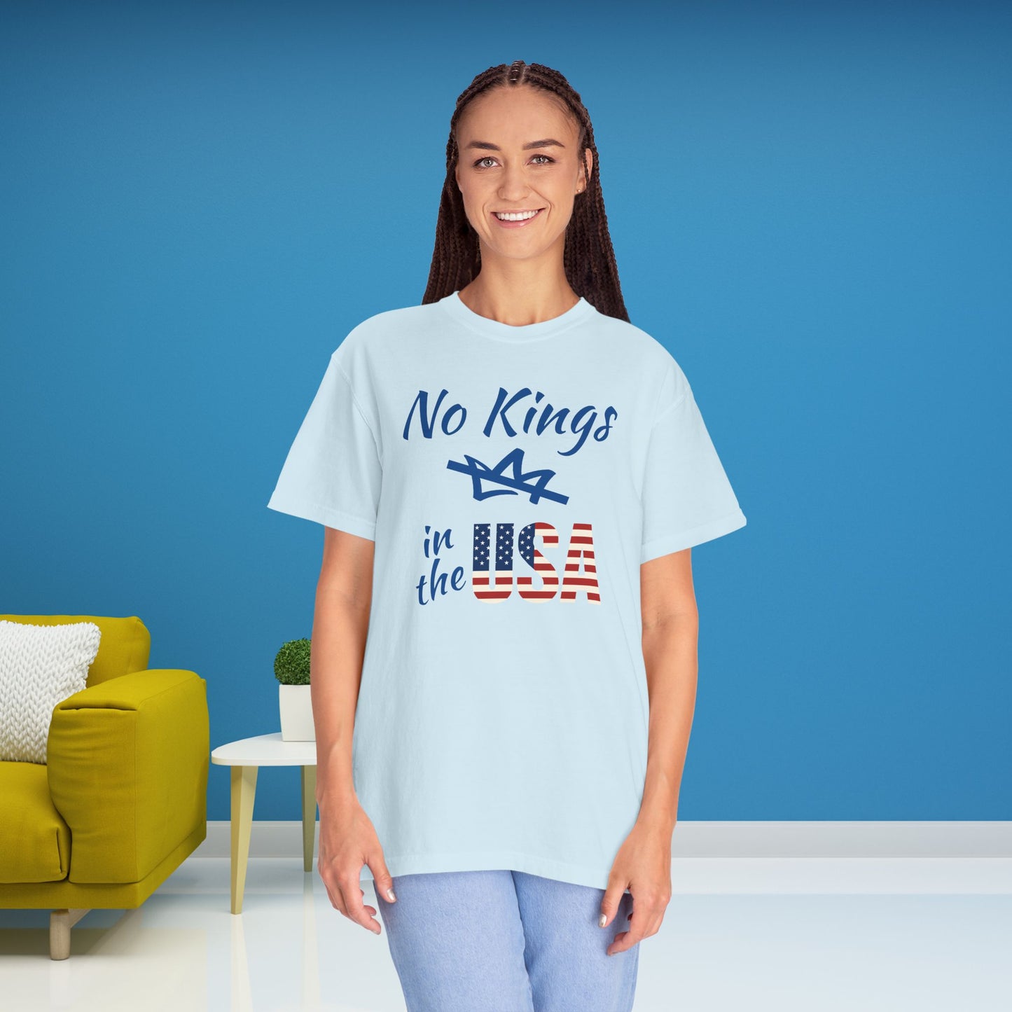 No Kings in the USA Protest Tee Resistance Social Justice Shirt Comfort Colors Ring-Spun US Cotton Resist Anti Trump Democrat Apparel