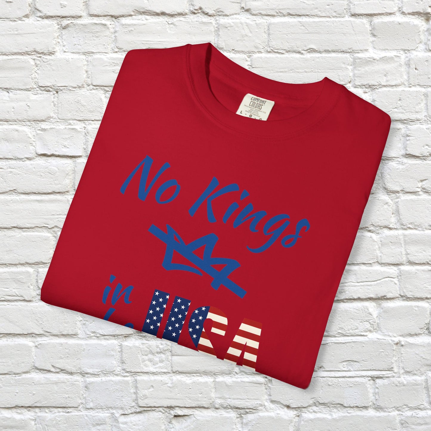 No Kings in the USA Protest Tee Resistance Social Justice Shirt Comfort Colors Ring-Spun US Cotton Resist Anti Trump Democrat Apparel