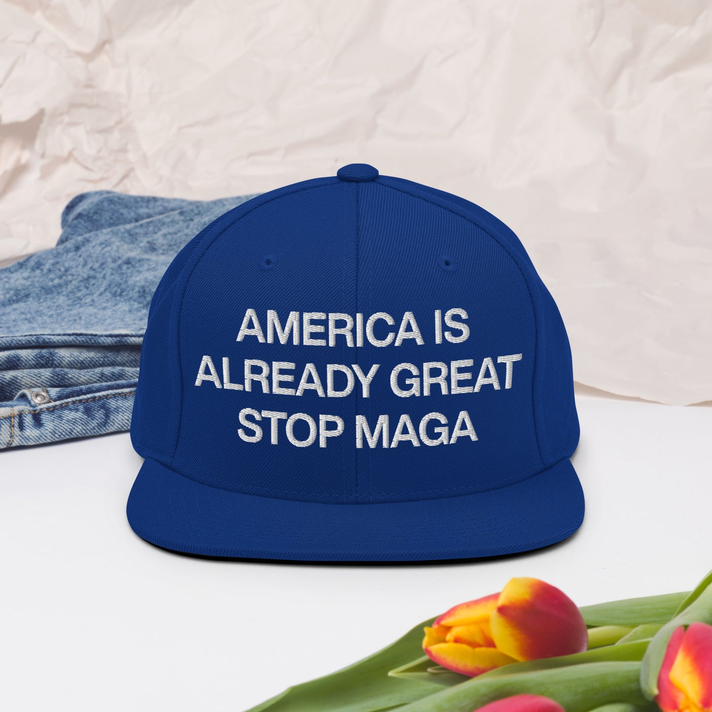 "Stop MAGA! America is Already Great" Snapback Hat