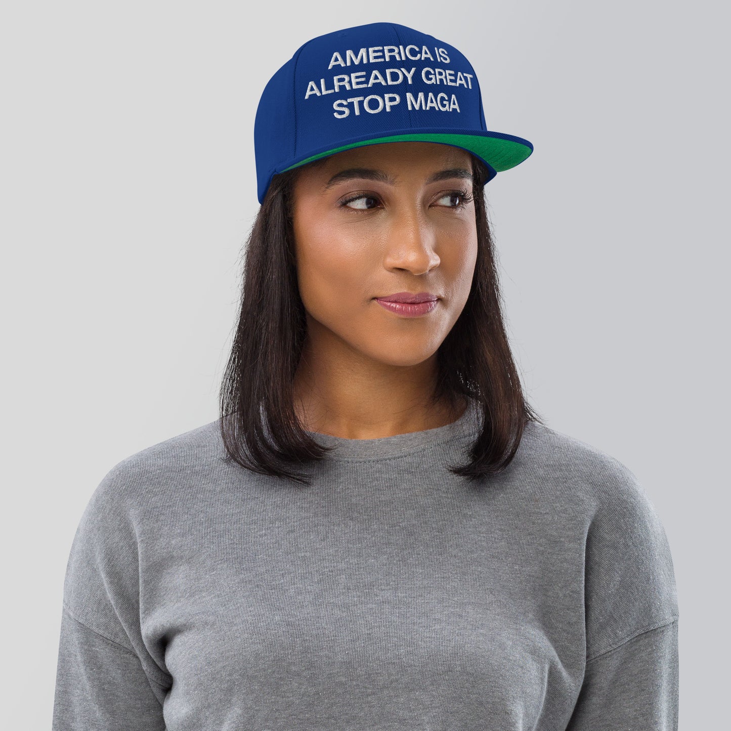 "Stop MAGA! America is Already Great" Snapback Hat