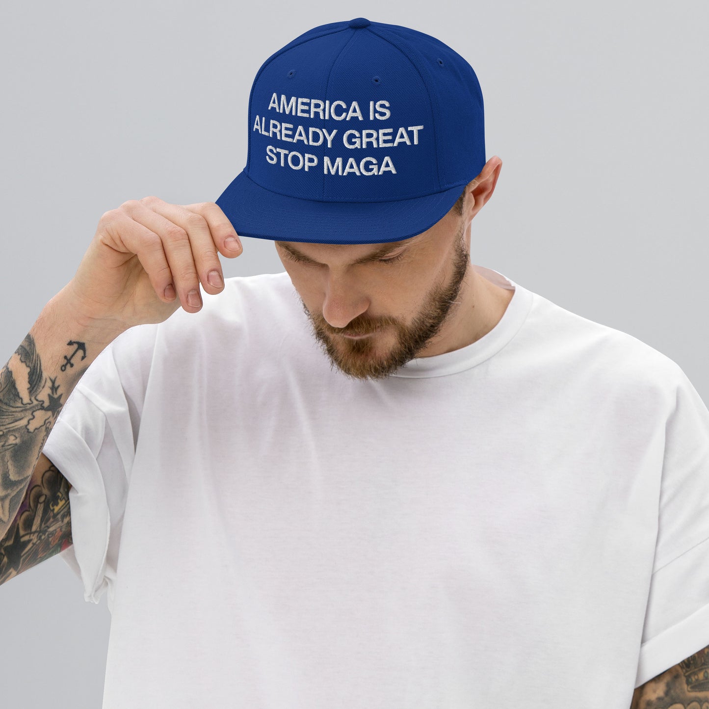 "Stop MAGA! America is Already Great" Snapback Hat