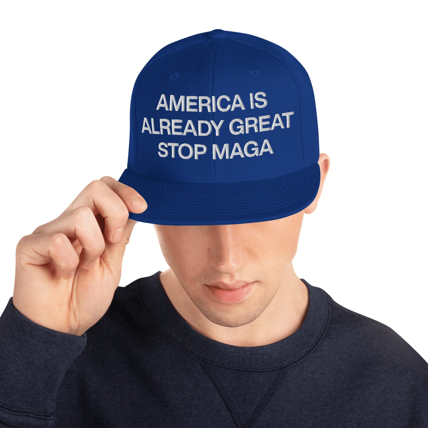 "Stop MAGA! America is Already Great" Snapback Hat