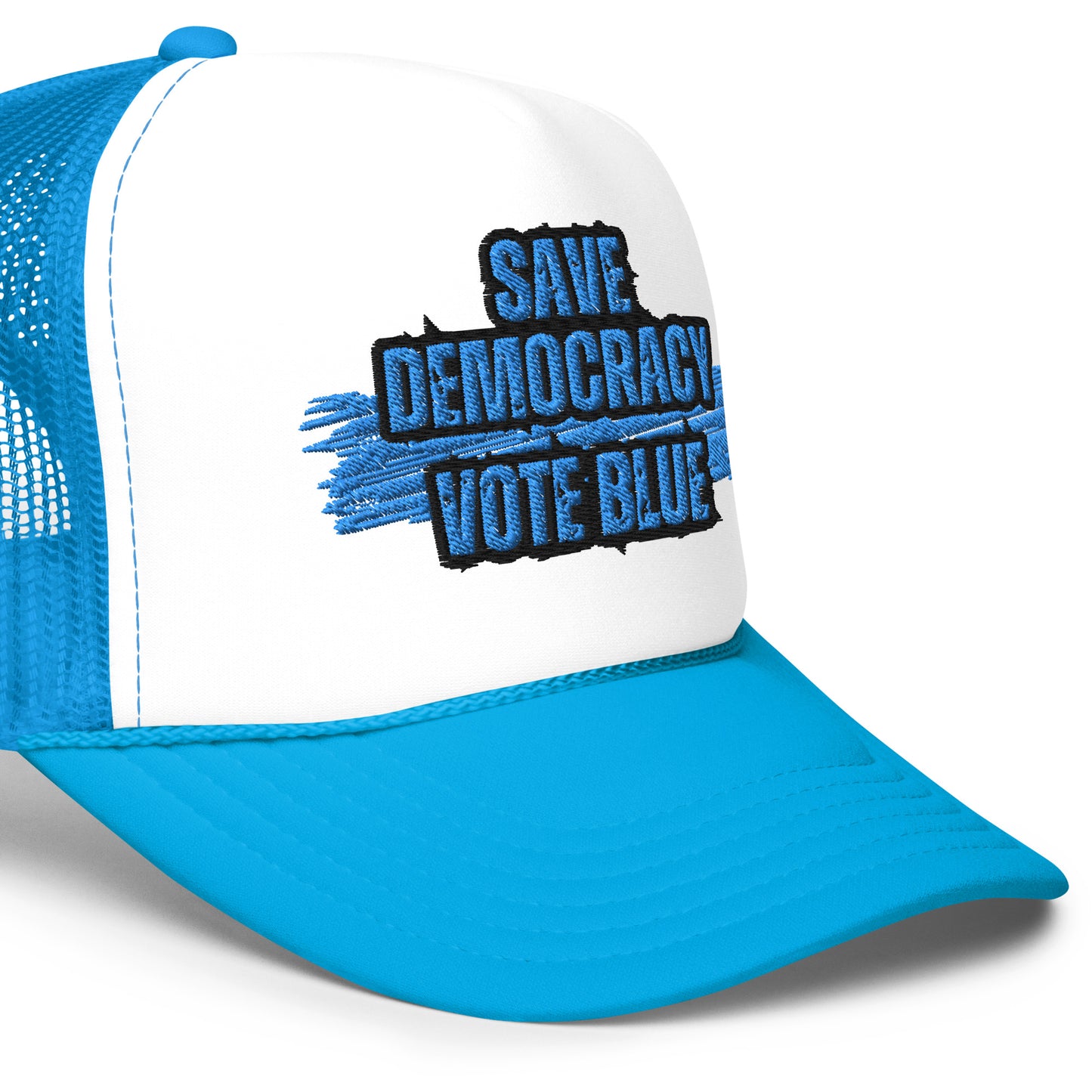 Save Democracy Vote Blue Trucker Hat